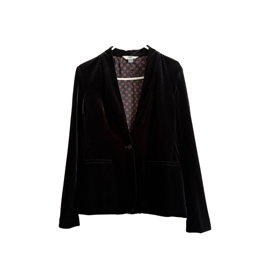 Black Velvet Blazer Women's Medium Holiday Party Gothic Whimsigoth Formal